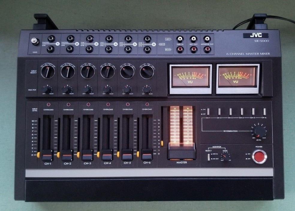 Vintage JVC MI-5000 6 Channel Master Mixer w/ cover
