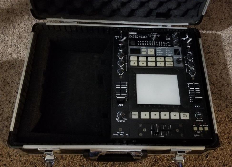 Korg KM-2 KM2 Kaoss Pad Mixer w/Power Supply and Hard Case