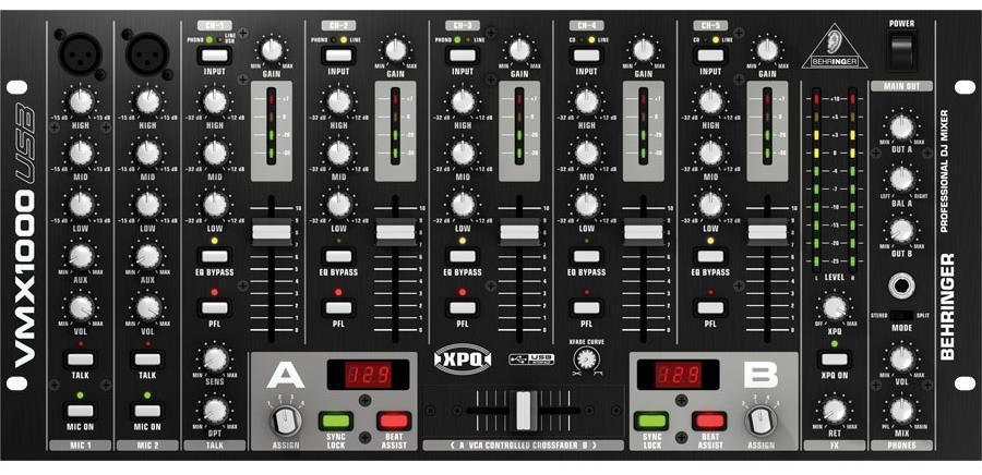 Behringer VMX1000USB 7 Ch Dj Mixer With Usb Bpm