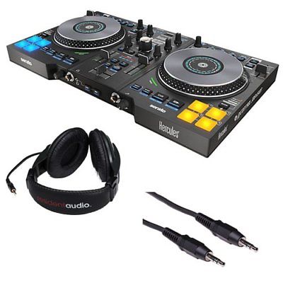 Hercules DJControl Jogvision DJ Software Controller w/ Stereo Headphones & Cable