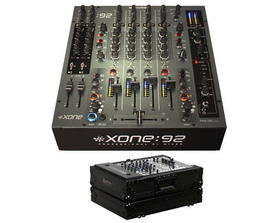 Allen & Heath Xone:92 Fader 6-Channel DJ Mixer + Odyssey Black FZ12MIXBL Case