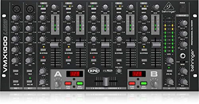 Behringer Pro Mixer VMX1000USB Professional 7-Channel Rack-Mount DJ Mixer with