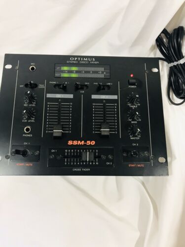 Optimus SSM-50 Two-Channel Analog Stereo Disco DJ Mixer