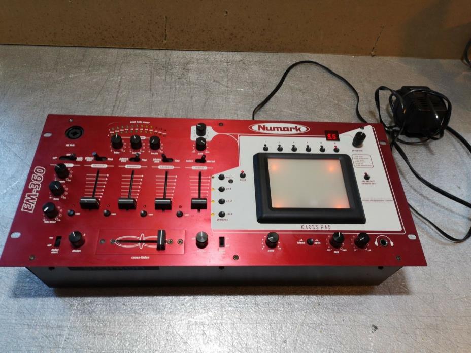 NUMARK EM-360 PROFESSIONAL DJ MIXER WITH KAOSS PAD - GREAT USED CONDITION -