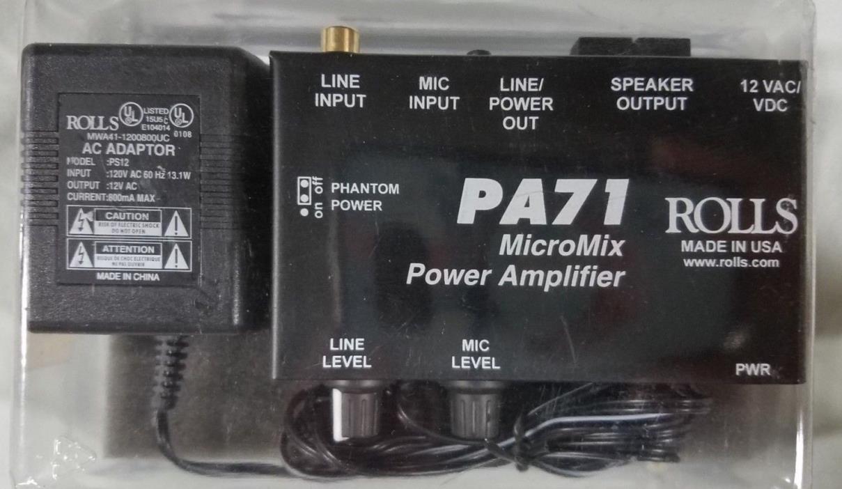 ROLLS, PA71 MicroMix Power Amplifier