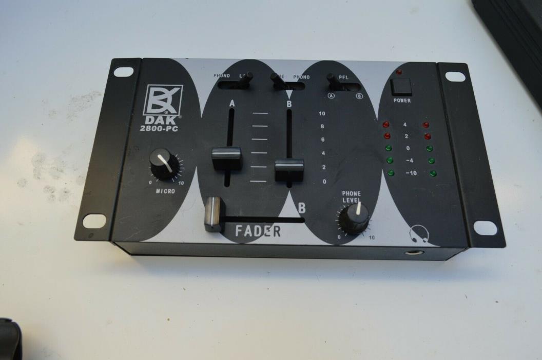 DAK 2800-PC Tape/CD/MP3 Interface Preamp Mixer  no power adapter
