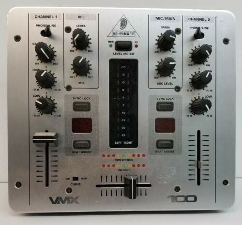 Behringer Pro Mixer VMX100 Professional 2-Channel DJ Mixer