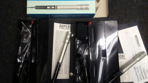 Pair of Superscope EC-3S Cardioid Condenser microphone With accessrys shown