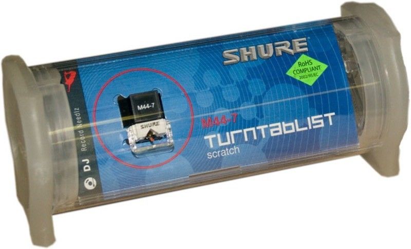 2x Shure M44-7 Phono Turntable Cartridges M447 DJ Battle Needle Stylus M-447