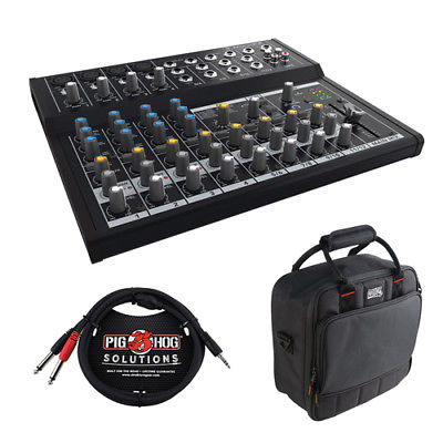 Mackie Mix12FX 12-Channel Compact Mixer w/ Mixer Bag & Stereo Breakout Cable 10'