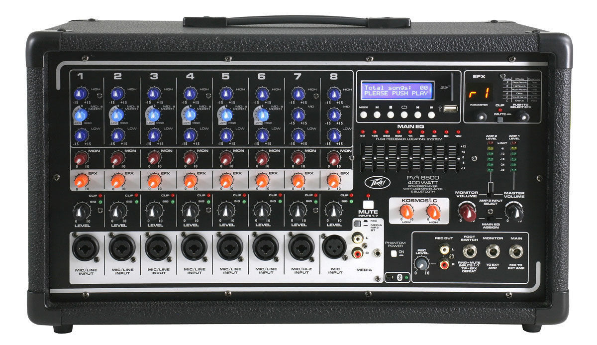 Peavey PVI 8500 Powered Mixer 8-Channel w Bluetooth PVI8500 - IN BOX