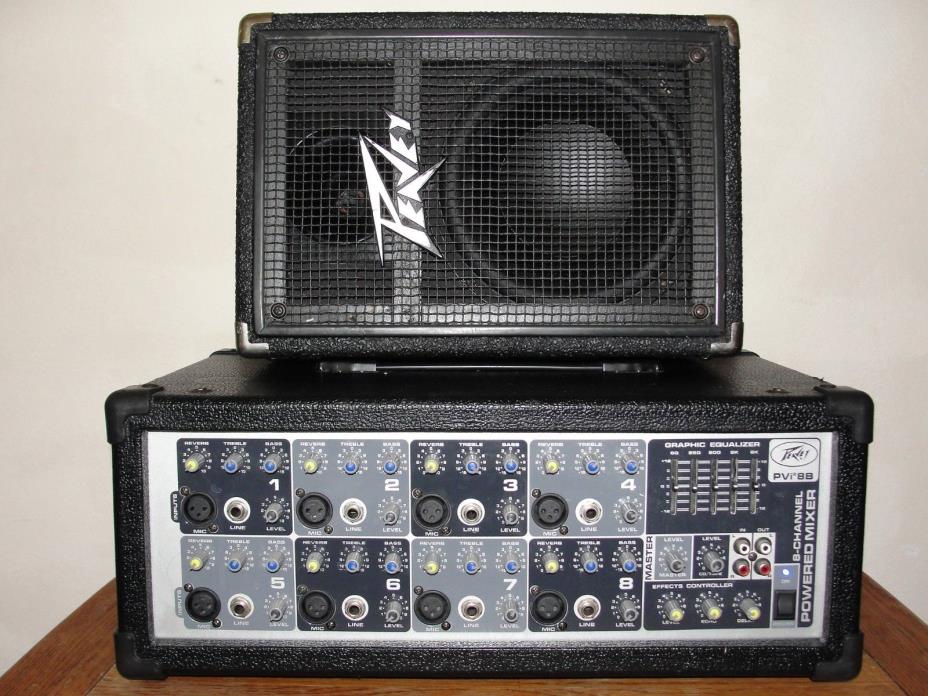 PEAVEY PVi8B 8 Channel Powered Mixer Amp 150 watts