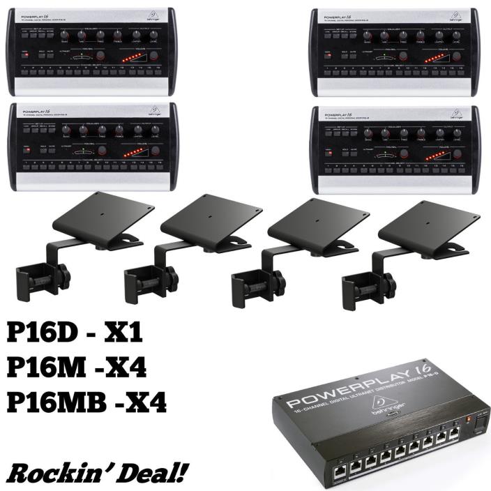 Behringer P16M Bundle w/ 4 P16MB Mic Stand Brackets and P16D P16-M P-16D  Mint!