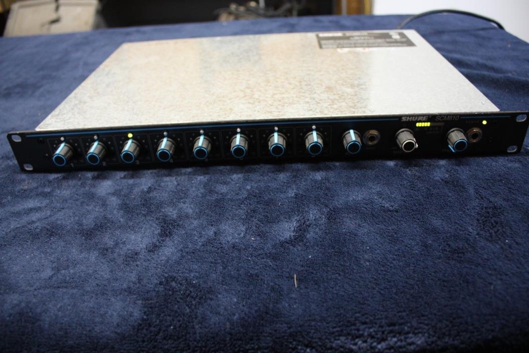Shure SCM810 8-Channel Automatic Microphone Mixer-Powers Up-As Is