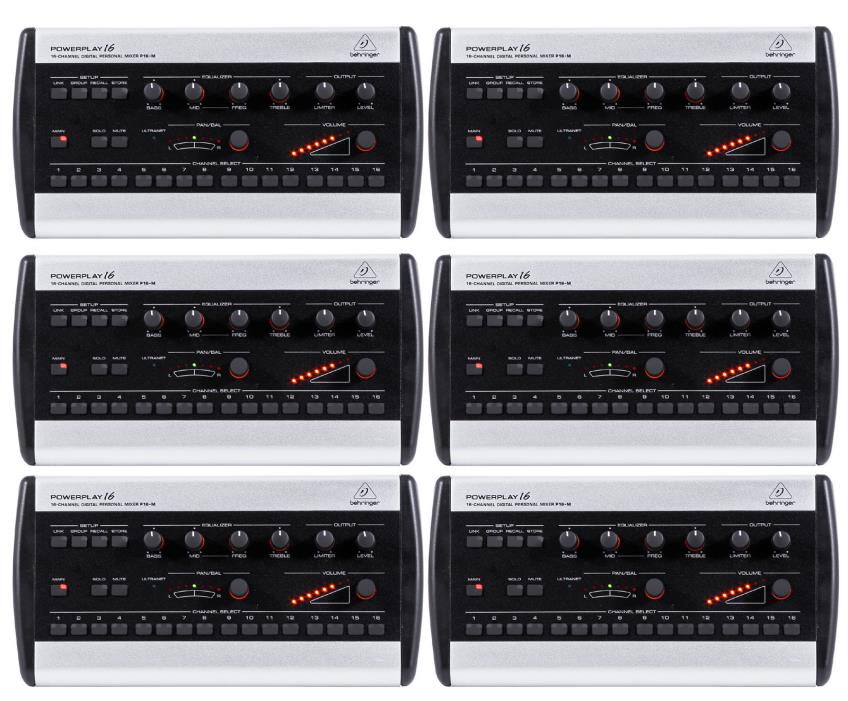 Behringer P16M  6-User Monitor Package P16-M Orig Boxes Six P16 Personal Mixers