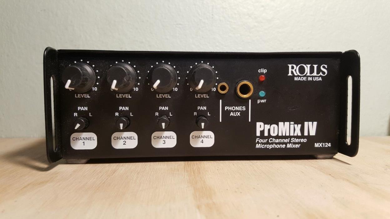 Rolls MX124 ProMix IV Portable 4 Channel Stereo Mixer