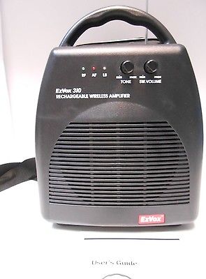 EzVox 310 Rechargeable Wireless Amplifier case/lapel mic/300ft range Barely Used