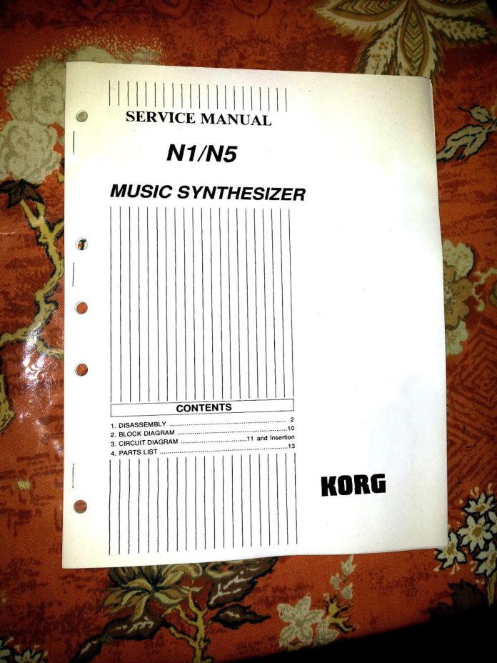 KORG N1   N1,  N5  REPAIR / SERVICE MANUAL w/ Schematics