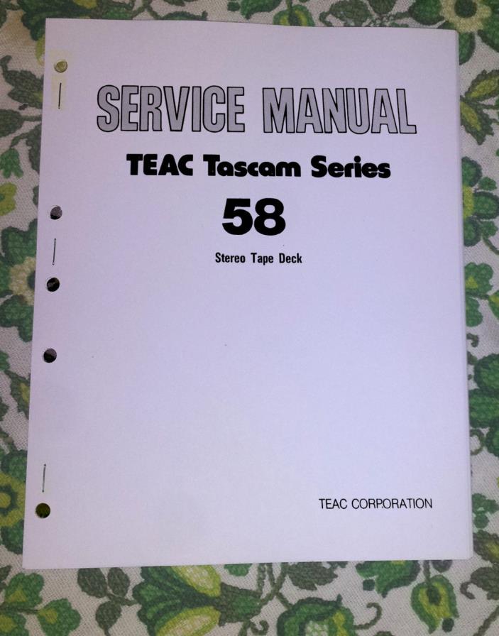 TASCAM 58 - 8 /58-8 reel to reel REPAIR / SERVICE MANUAL +Schematics