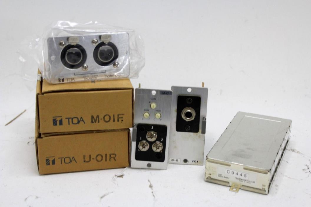 TOA Microphone Input Modules LOT - M-01F, U-01R, U-51, m-01, b-01