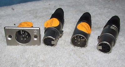 MKN-NC MP Amp & Mic/NC MX Extension Microphone Mic Plug Connector Lot New J0458