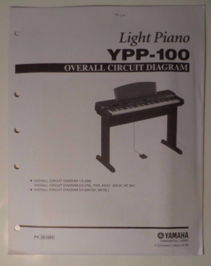 Original Yamaha Overall Circuit Diagram - YPP-100 Light Piano