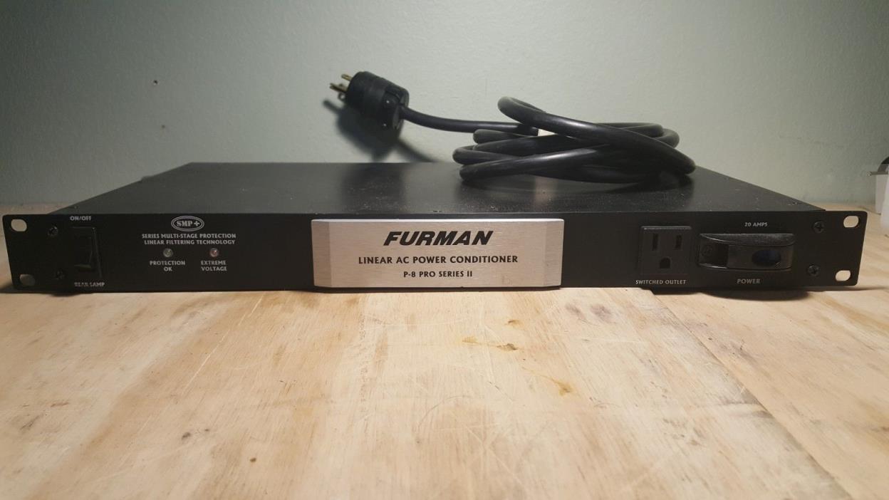 Furman P-8 Pro II 8-Outlet 20 Amp 1U-Rack Mountable Power Conditioner