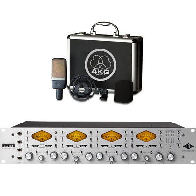 Universal Audio 4-710d 4-Channel Tone Blending Mic Preamp w/ AKG C214 Mic
