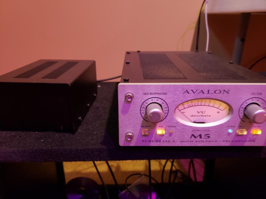 Avalon M5 1 Channel Mono Class A Microphone PreAmp HighVoltage B2t Power Supply+