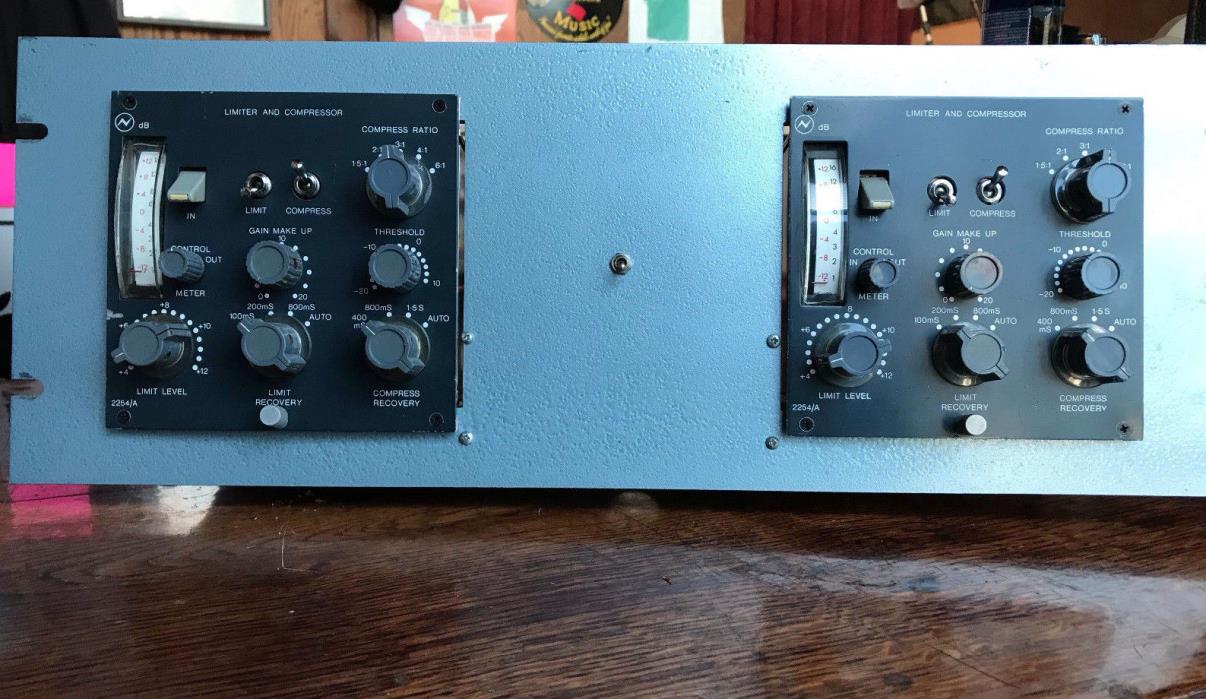 NEVE 2254 E Stereo Racked Vintage Pair with Power Supply BBC Audix CalrecAM6/17A