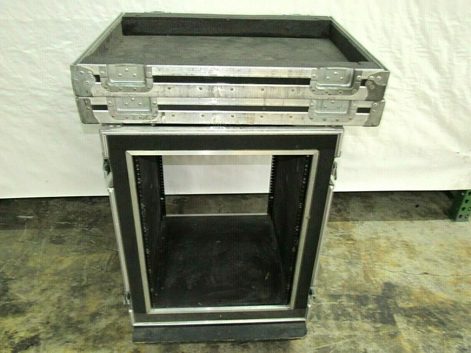 14 SPACE /14U AMP RACK SHOCK PROOF RD CASE #1068 (ONE)