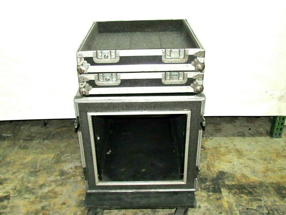 PEN FABRICATION 10 SPACE /10U AMP RACK SHOCK PROOF RD CASE #1066 (ONE)