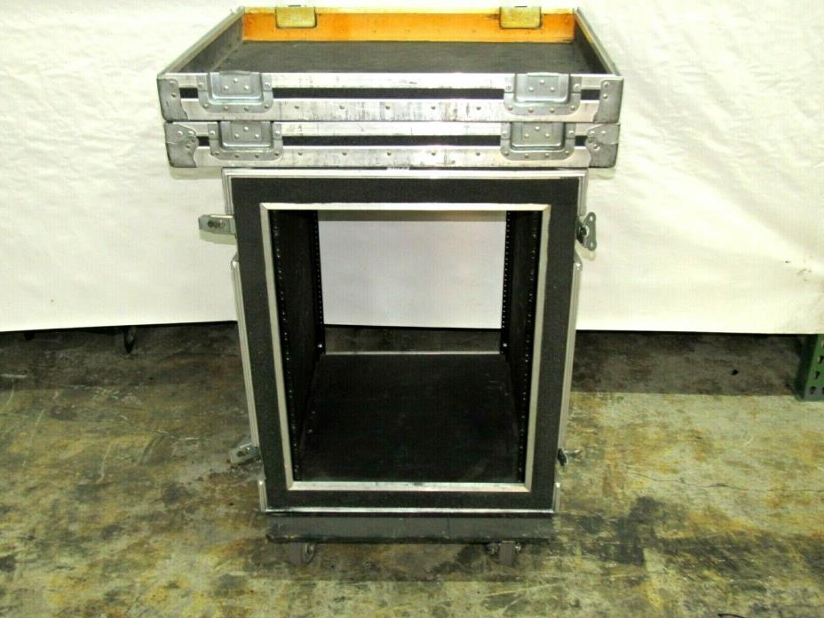 OMEGA CASE 14 SPACE /14U AMP RACK SHOCK PROOF RD CASE #1065