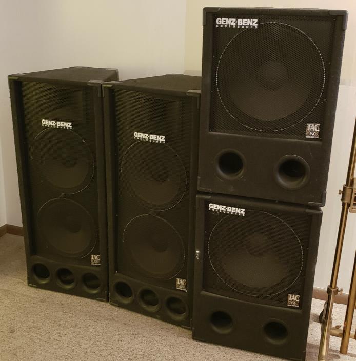 4 Genz Benz Speaker Cabinets Enclosures Subs Mids Highs Pickup Available