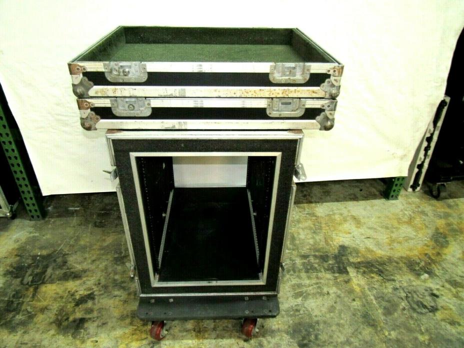 VIKING CASE 15 SPACE /15U AMP RACK SHOCK PROOF RD CASE #1061 (ONE)