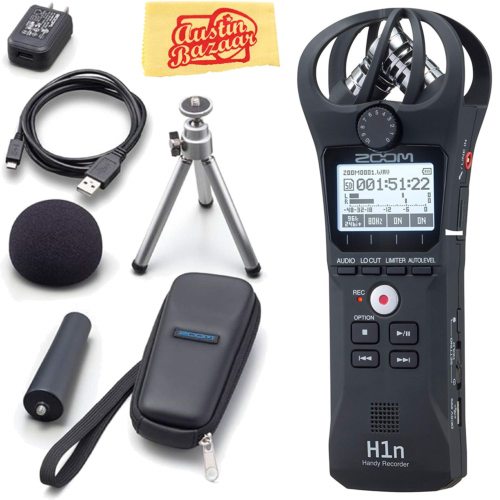 Zoom H1n Handy Recorder Bundle with Zoom APH-1N Accessory Pack and Austin Bazaar