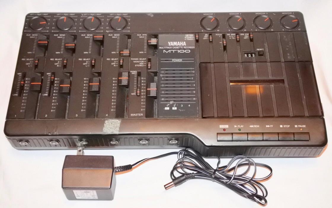 Yamaha MultiTrack Cassette Recorder MT100 & Power Cord as is Please read !!