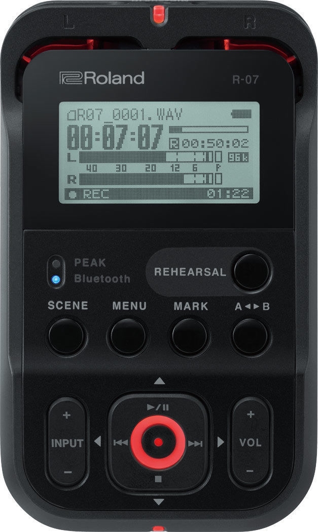Roland R-07-Ultra-Portable High-Resolution Recorder (Black) R07 - Sealed Box