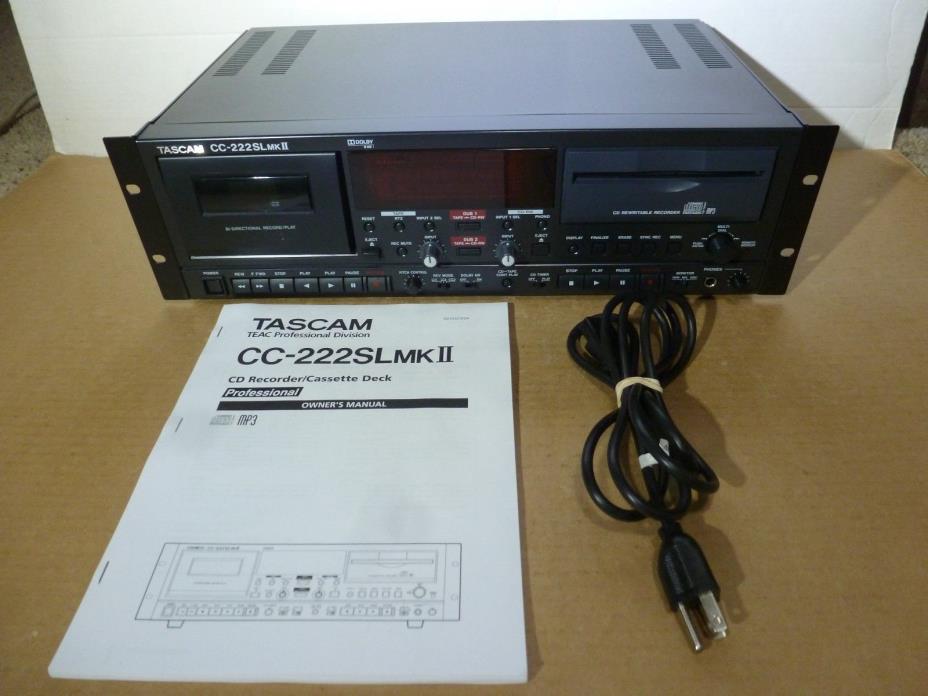 Tascam CC-222SL MKII Rack-Mount CD-RW & Cassette Recorder / Player (AS-IS)