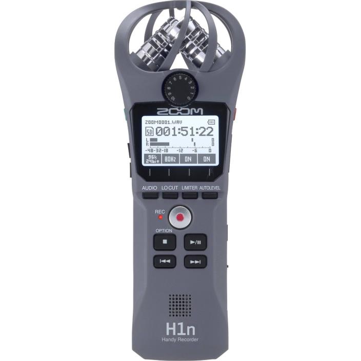New Zoom H1n Digital Handy Recorder (Gray) Works as a USB Audio Interface