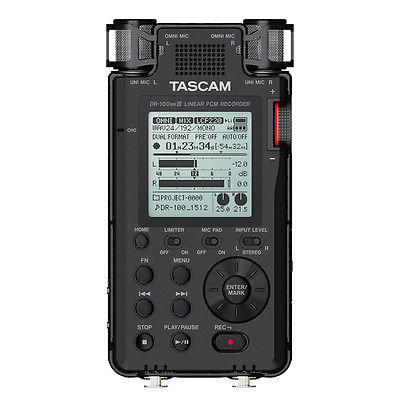 Tascam DR-100 MKIII MK3 2-Ch Portable Linear PCM Handheld Stereo Audio Recorder