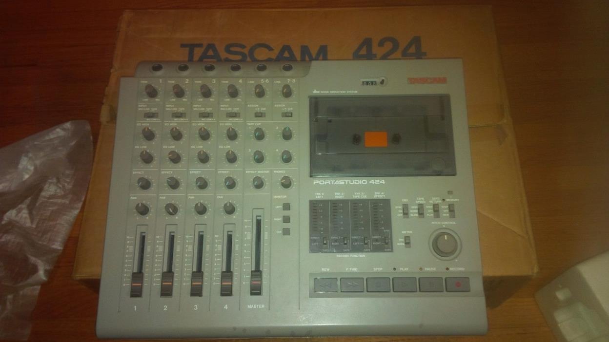 Tascam PortaStudio 424 Multitrack Cassette Tape Recorder Analog 4 track