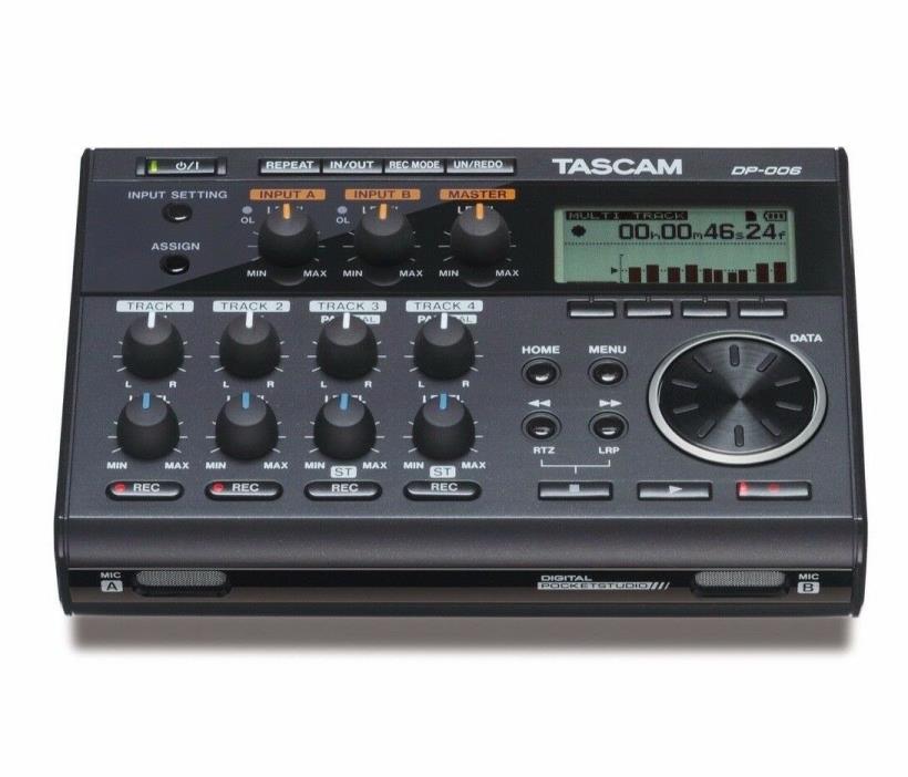 TASCAM DP006 6-track Digital Pocketstudio Battery-Powered Multitrack Recorder