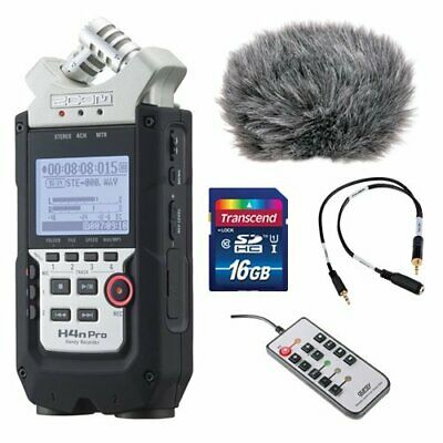 Zoom H4n Pro 4-Channel Handy Recorder Bundle with Windbuster, Attenuator Cable