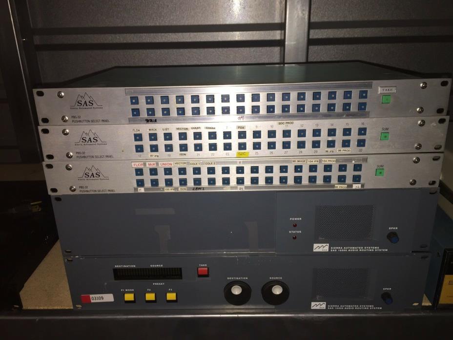 Sierra Automated Systems SAS 16000 Audio Matrix Router w/ 3 Pushbutton Panels
