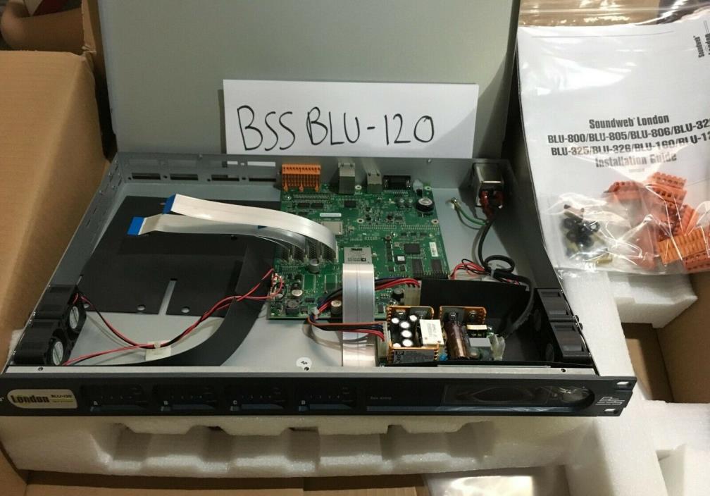 BSS Soundweb London BLU-120 Signal Processor with 4 analog output cards