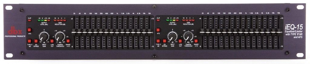 dbx iEQ15 Dual 15-band Intelligent Graphic EQ AFS Feedback Suppression IEQ-15