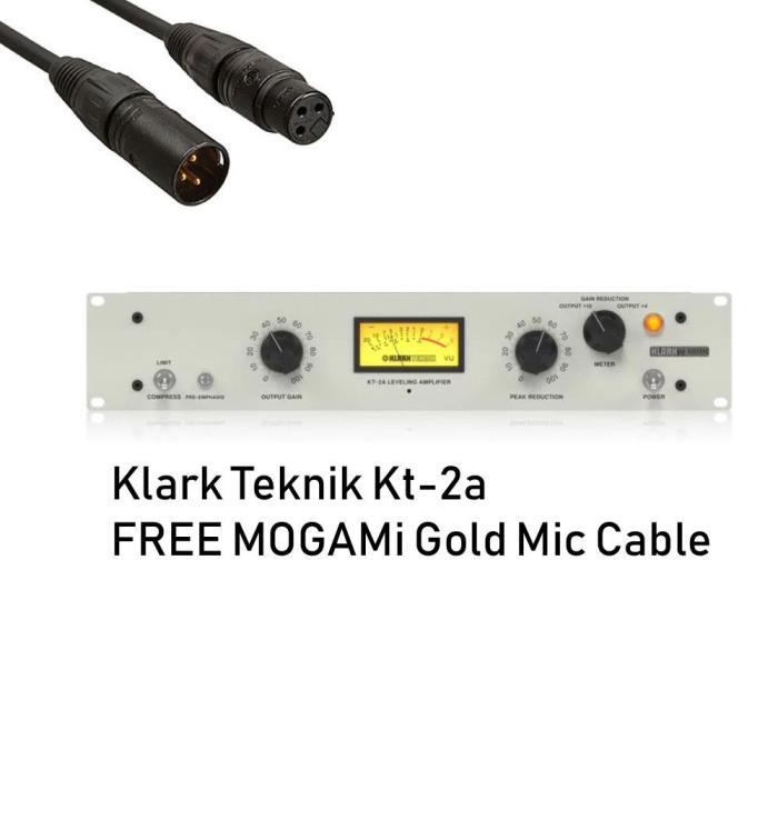Klark Teknik KT-2A KT2A Leveling Amplifier Compressor KT-2A FREE MOGAMI CABLE!