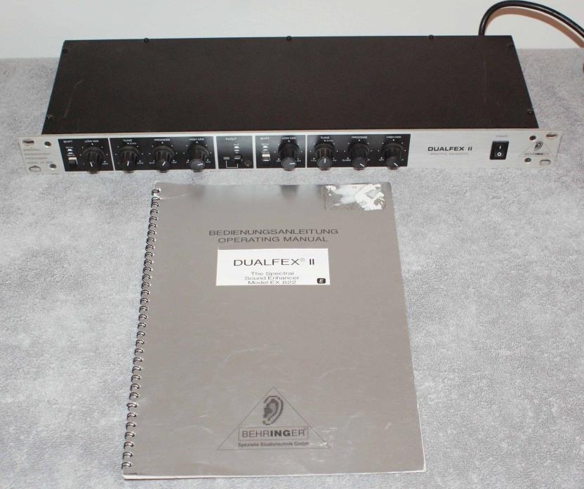 Behringer Dualfex II Spectral Sound Enhancer Processor Model EX822- Made Germany