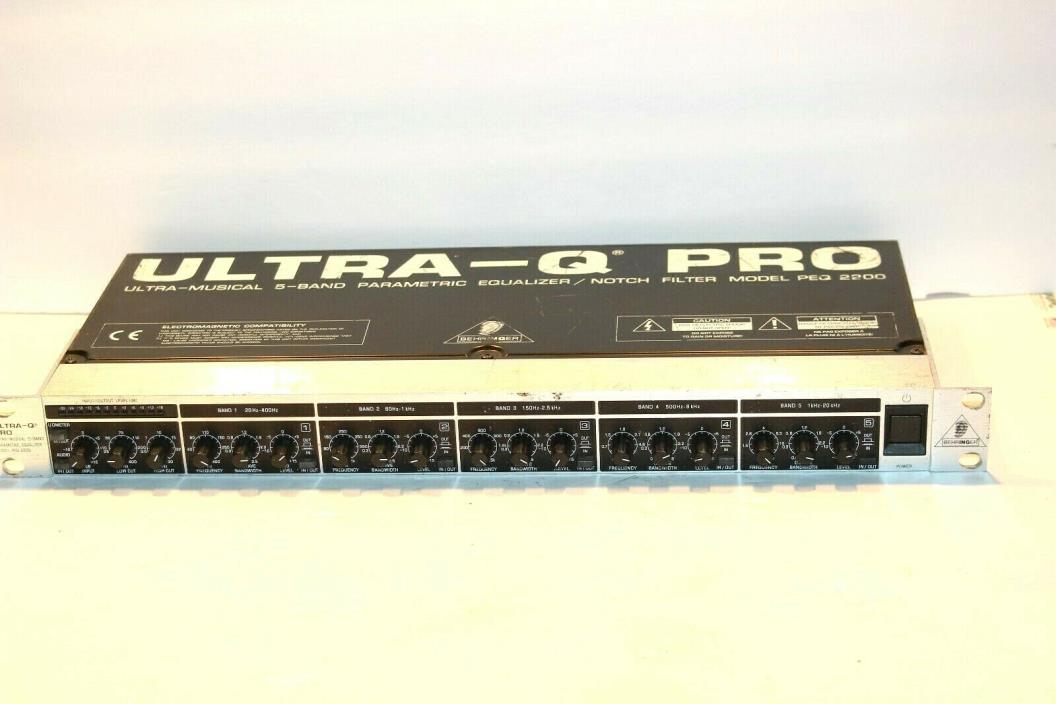 Behringer PEQ 2200, Ultra-Q, 5 Band Parametric Equalizer, Notch Filter, Eq, Rack